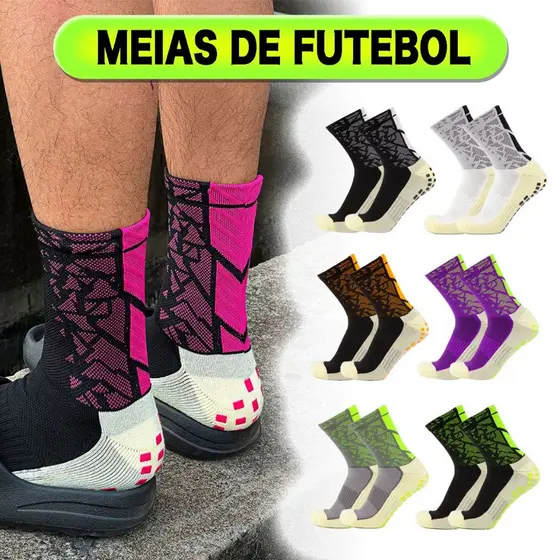 Meias De Futebol Antiderrapantes Profissionais Esportivas Respiráveis De Silicone Ciclismo Academia
