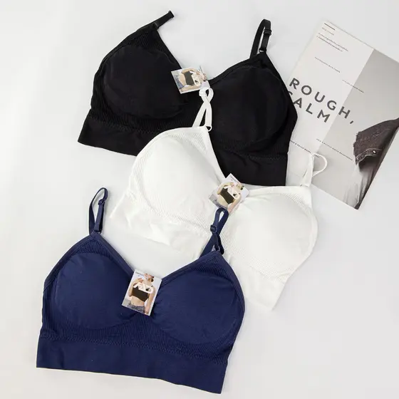 Kit 2 Sutiã Top com Bojo Removível Poliamida Alça Fina e Regulável - Casual Fitness e Treino