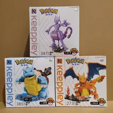 Keeppley Building Block Pokémon B0108 Charizard Tartaruga com Flecha Aquática Modelo Pikachu Super Dream Boys Presentes