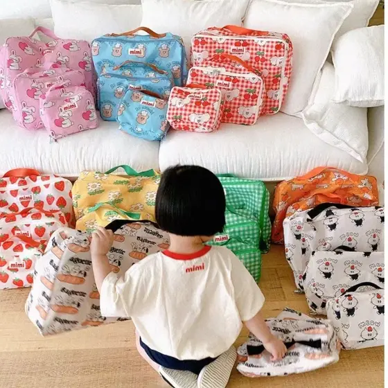 Coreia coreia ins saco de armazenamento de roupas de bebê saco de viagem organizador de roupas de bebê saco portátil org