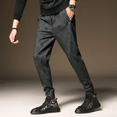 Calças xadrez britânicas calças casuais masculinas outono calças masculinas 2023 novo estilo na moda magro-ajuste calças