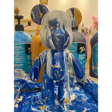 Diy artesanal diy pintura fluida artesanal urso violento influenciador criativo decorações para casa decorações bonecas