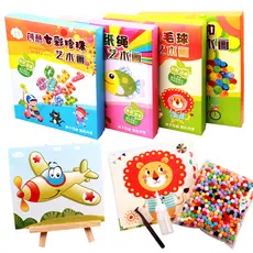Crianças artesanais diy fazendo pacote de Material jardim de infância educacional artesanal conjunto bola de lã corda de