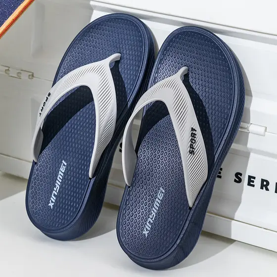 Chinelos masculinos verão ao ar livre usar antiderrapante chinelos ao ar livre wear Casual flip-flops masculino verão sa