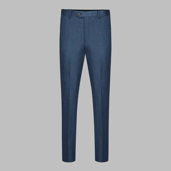 [Aojia] Calças masculinas de negócios, roupa Formal, Slim fit, reta, calças masculinas, azul neblina, calças pendentes