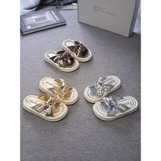 Meninas sandálias chinelos de sola macia ao ar livre wear 2026 verão sapatos infantis bebê menina pérola princesa chinel