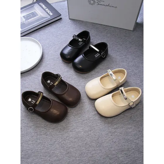 Meninas ervilhas sapatos de sola macia 2026 primavera outono novo estilo sapatos infantis feminino bebê pequenos sapatos