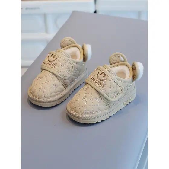 Bebê inverno sapatos de algodão botas de bebê 1-4 anos de idade meio inverno botas de neve de sola macia mais veludo sap