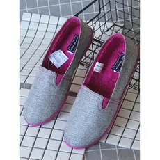 Comércio exterior feminino pai-filho sapatos de algodão velo sola macia sapatos de lã de salto plano tamanho pequeno moc