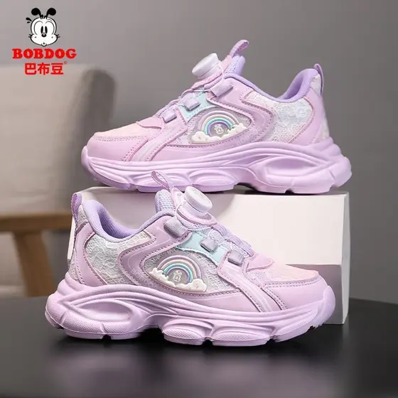 Babudou meninas sapatos esportivos 2026 novo estilo primavera outono malha respirável crianças estudantes do ensino fund