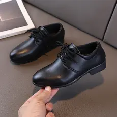 Meninos 2026 outono novo estilo fosco apontou moda pequenos sapatos de couro meninos participar no palco desempenho anfi
