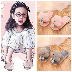 Crianças chinelos de algodão meninas interior antiderrapante outono inverno peludo meninos casa dos desenhos animados An