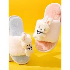 Crianças chinelos de algodão 2025 novo estilo meninas outono inverno interior peludo antiderrapante casa sapatos meninos