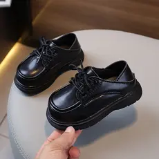 2025 primavera verão novo estilo meninos sapatos de couro pequenos crianças sola macia sapatos de dedo grande para menin
