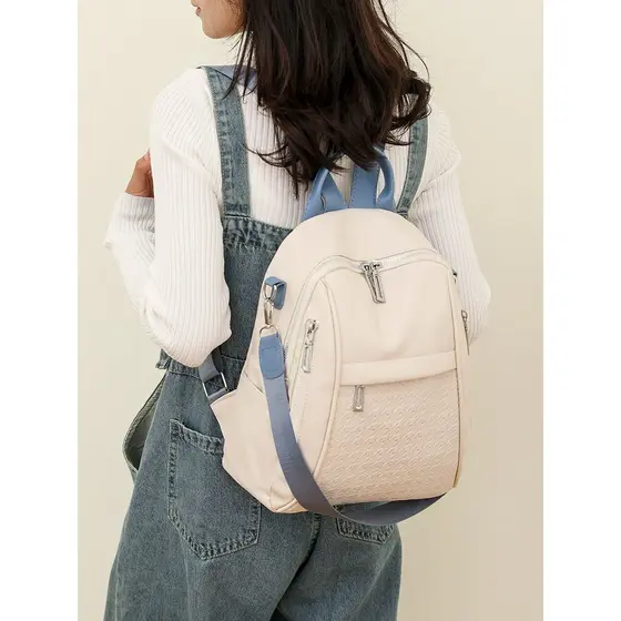 Mochila feminina estudante universitário mochila 2023 novo estilo multifuncional xadrez mochila feminina High-End Commut