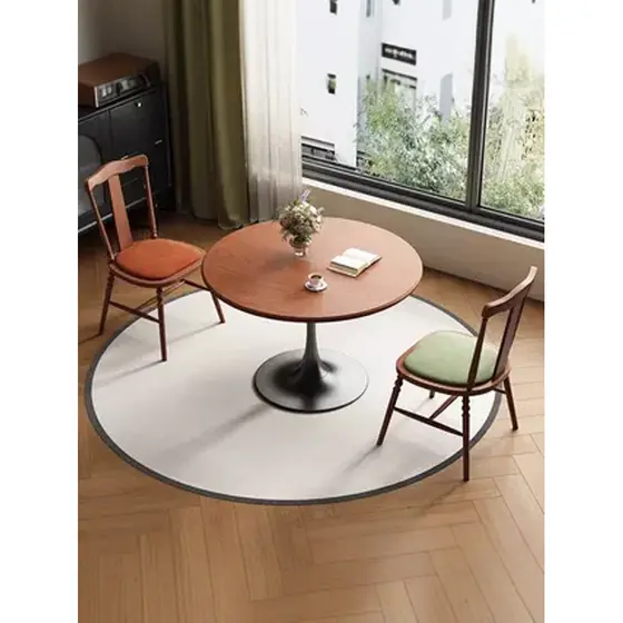 Estilo Medieval Retro madeira maciça pequena mesa redonda escritório recepção negociação mesa casa varanda lazer mesa de