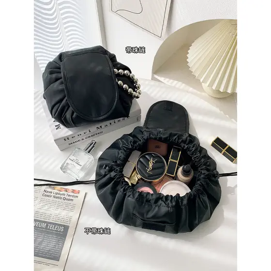 Saco cosmético preguiçoso portátil High-End feminino viagem pequena caixa de higiene pessoal cordão 2022 novo estilo sac
