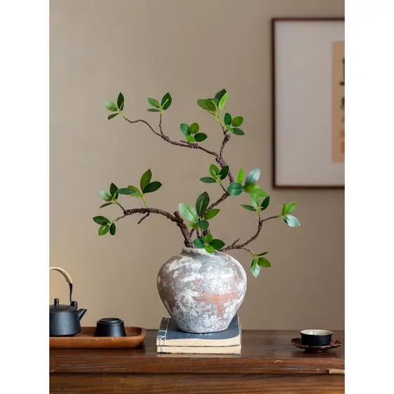 Juhan Simulação Flor Begônia Flor Decoração de flores falsas Sala de estar Arranjo de Decoração de secas L