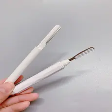 Kamuer pente de cílios pequeno pente de aço escova pentear olhos de sobrancelha dedicado agulha de aço ultrafina escova