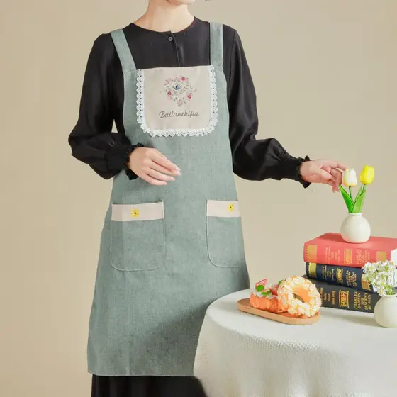 Avental de cozinha doméstico 2025 novo estilo moda cozinhar avental de cozinha à prova dwaterproof água Oilproof avental