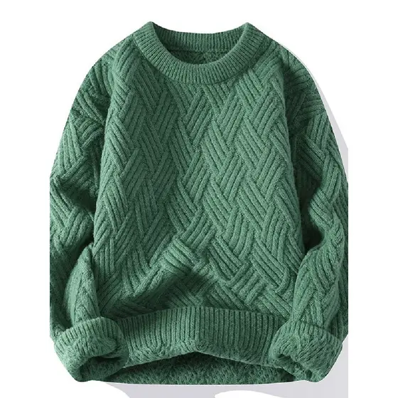 Camisola outono inverno masculino novo estilo versão coreana em torno do pescoço camisola engrossada camisola Casual mas