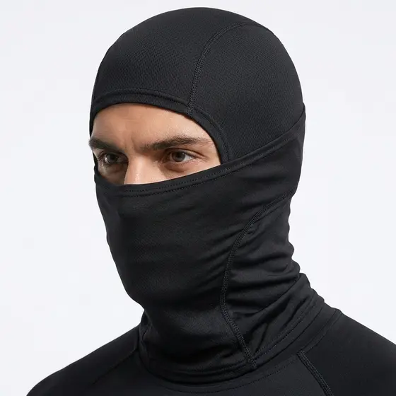 Máscara Balaclava Preta para Motocicleta Ninja Unissex Respirável Protetora Para o Frio Confortável