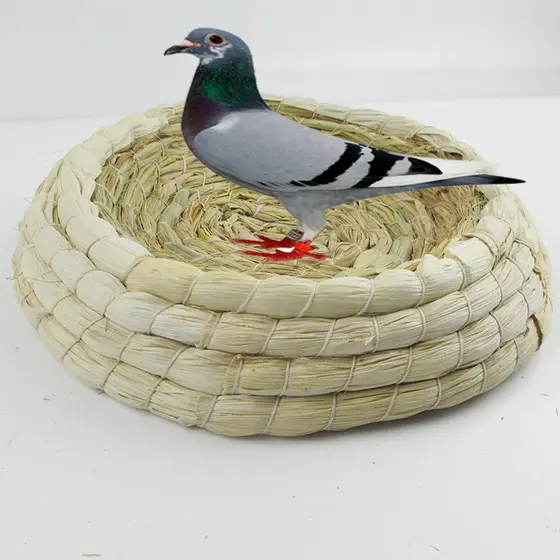 Atacado ninho de pombo de palha ninho de pássaro em forma de tigela ninho de pássaro em forma de cabaça ninho de ovo de