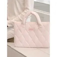 Bolsa para computador portátil rosa, portátil, estilo para baixo, feminina, portátil, leve, resistente a choques, bolsa
