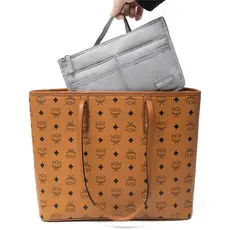 Bolsa de ombro forro grande capacidade estilo ins de alto valor moda duplo zíper portátil organizador saco de armazename