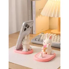 Bonito buquê coelho suporte de telefone ornamentos Desktop estabilizador emocional 520 presentes para namorada