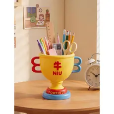 Suporte de caneta troféu criativo decoração de mesa Olá Beef Cup Exame de admissão ao ensino médio Venha significado com