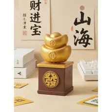 Lingote de ouro decoração da sorte pequenos ornamentos escritório Desktop estabilização emocional ferramenta útil descom