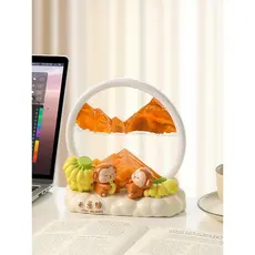 Divertido pequeno macaco sem ansiedade Glitter pintura ornamentos mesa de escritório decoração de alta qualidade relaxar