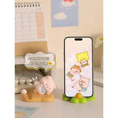 Bonito Piggy telefone titular ornamentos escritório local de trabalho Desktop cura descompressão decoração presentes ani