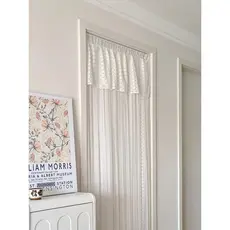 Cortina de porta estilo creme francês leve, cortina divisória doméstica sem perfuração, quarto, cortina de gaze Anti-mos