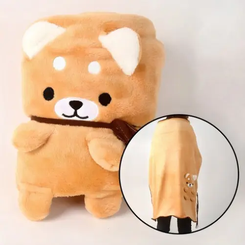 Flannel Shiba Inu Character Knee Blanket