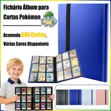Fichário Álbum Grande para cartas Pokemon - Cabem 540 cartas- Pasta Porta Cartas