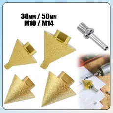 Broca De Chanfro Cônica Diamantada 50mm 38mm Para Esmerilhadeira M10/M14