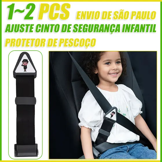 Ajustador de cinto de segurança infantil universal, compatível para carro, crianças e adolescentes