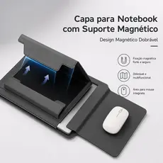 Capa para Notebook de Couro PU Macia, Bolsa Protetora para Macbook Air Pro 13,3 e 15-16,2 Polegadas