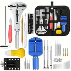 Kit 147 Peças Ferramentas Completo para Relojoeiro Manutenção e Conserto
