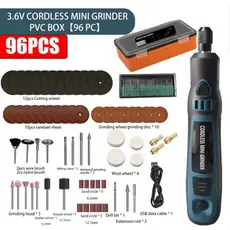 Kit 96 peças Mini Esmerilhadeira Sem Fio Conjunto De Elétrica Polidora Kit De Perfuratriz