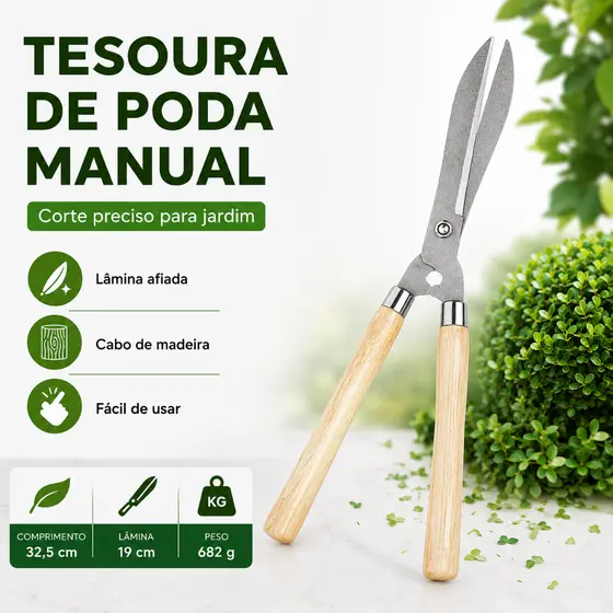 Tesoura de Poda Grama Jardim Cerca Cerca-viva Tesourão Jardinagem