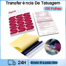 Kit100 Folhas Papel de Transferência Térmico A4 para Tatuagem Papel Hectógrafo Estêncil para Máquina