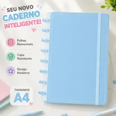 Caderno A4 Inteligente com Discos Removíveis 11 Discos Planner Organizador Escolar e Escritório