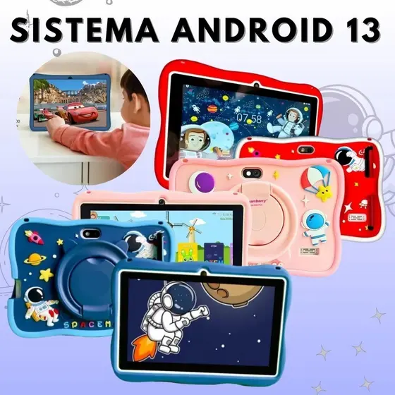 Tablet infantil Android13.0 7polegadas com Pen, sistema de controle parental Presentes para crianças