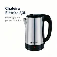 Oferta! Chaleira Elétrica Inox 2,3L 220V com Desligamento Automático para Chá e Café NEW'ION