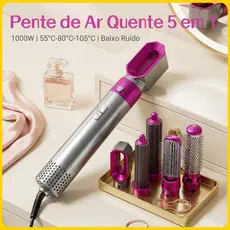 Secador De Cabelo Multifuncional 5 Em 1 , Seco/Suave/Onda , Escova Alisadora De Estilo