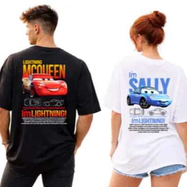 Kit 2 camisetas Casal streetwear Masculina e Feminina COUPLE MCQUEEN e SALLY