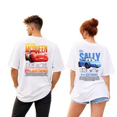 Conjuntos De Camisas De Casal Camisetas streetwear COUPLE MCQUEEN e SALLY